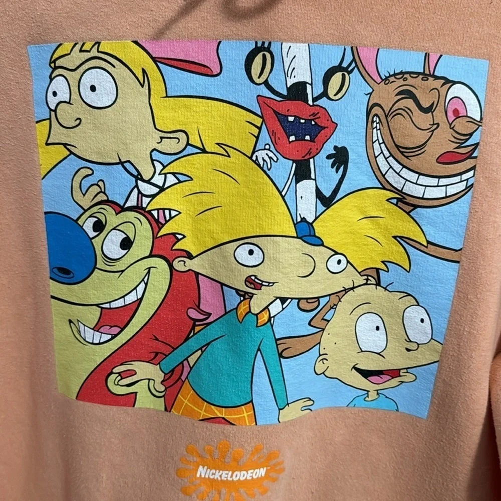 Nickelodeon Hoodie Men Sz Large, Women XL, good condition not perfect - Picture 5 of 8